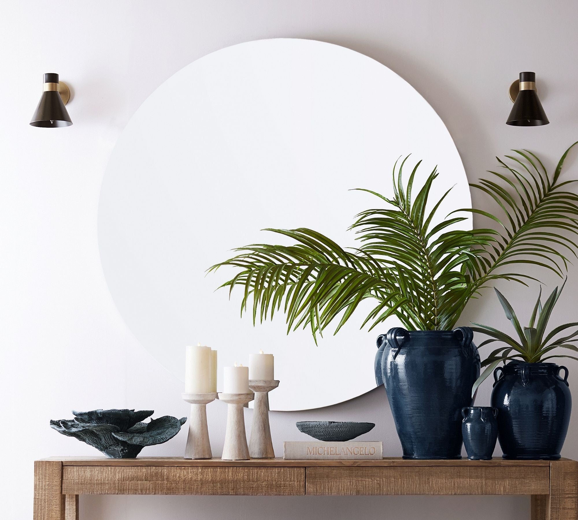 Rienne Frameless Round Wall Mirror - From Where - 