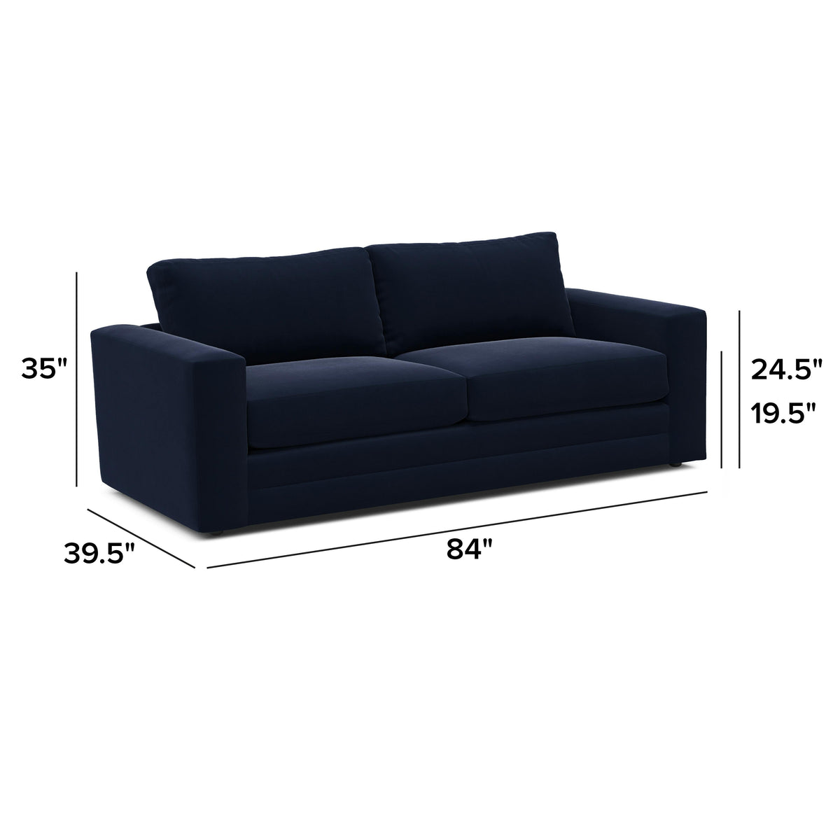 Riley 84" Velvet Sofa Bed - From Where Finds -