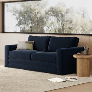 Riley 84" Velvet Sofa Bed - Hale Ink - From Where - 