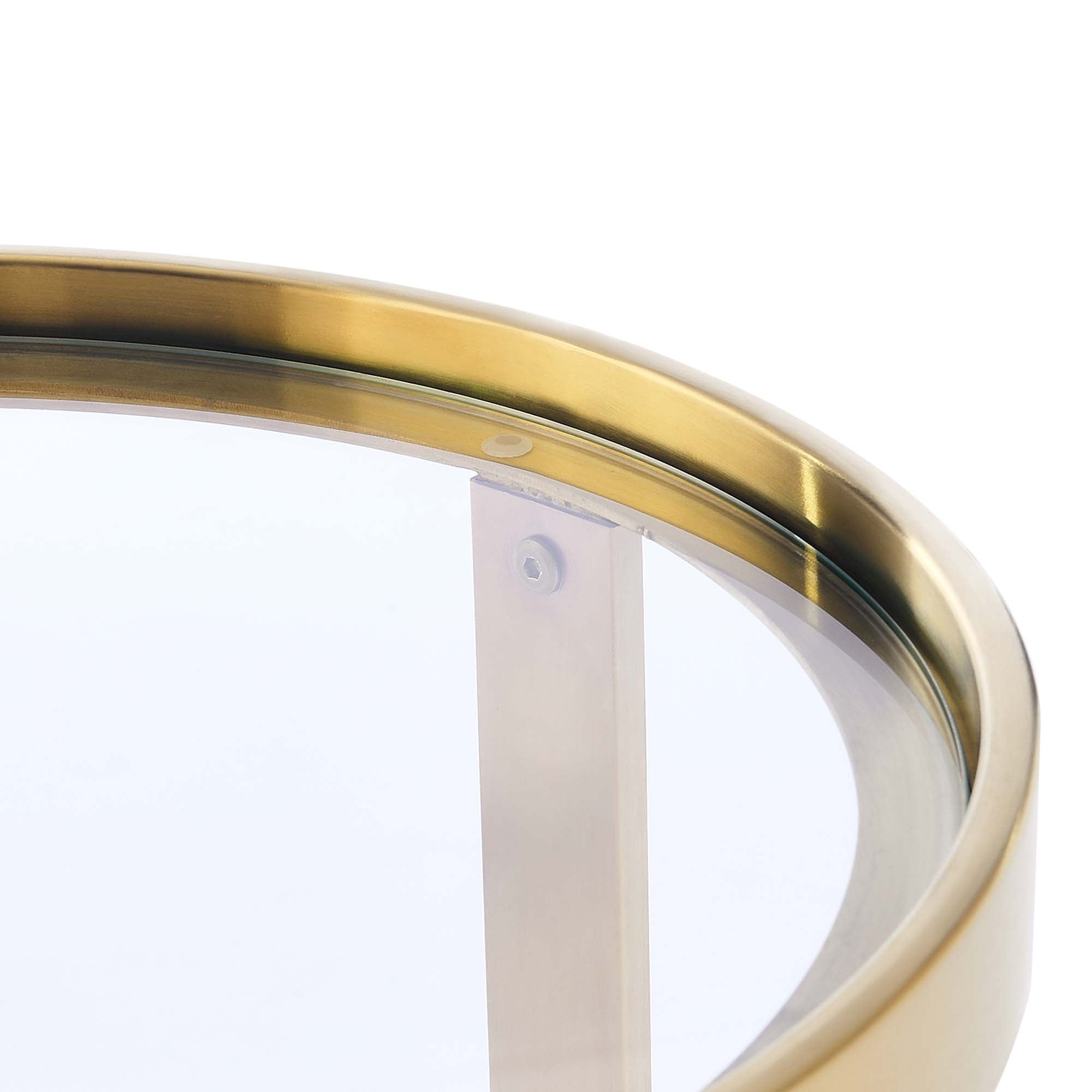 Riley Gold Accent Table - From Where - 
