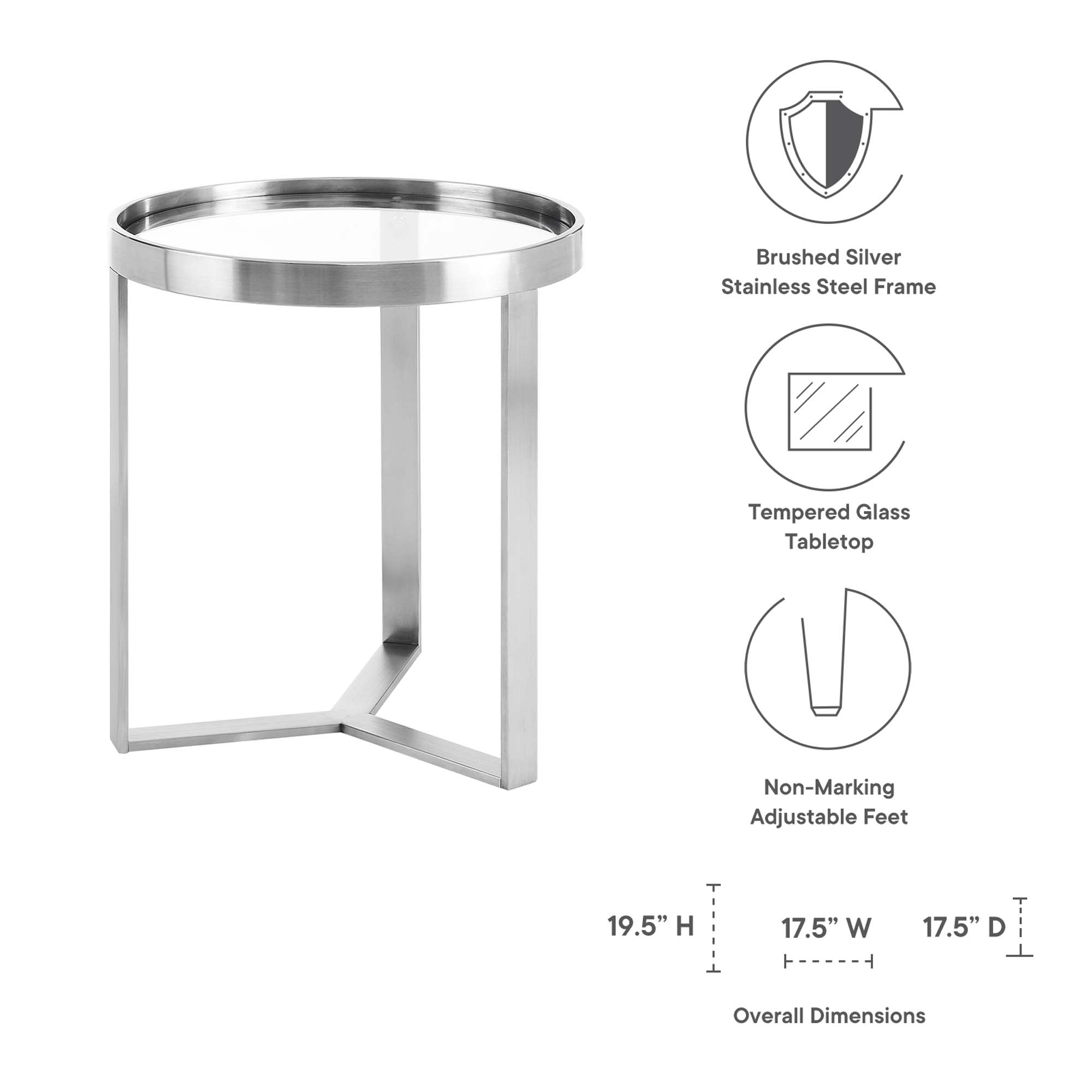 Riley Gold Accent Table - From Where - 
