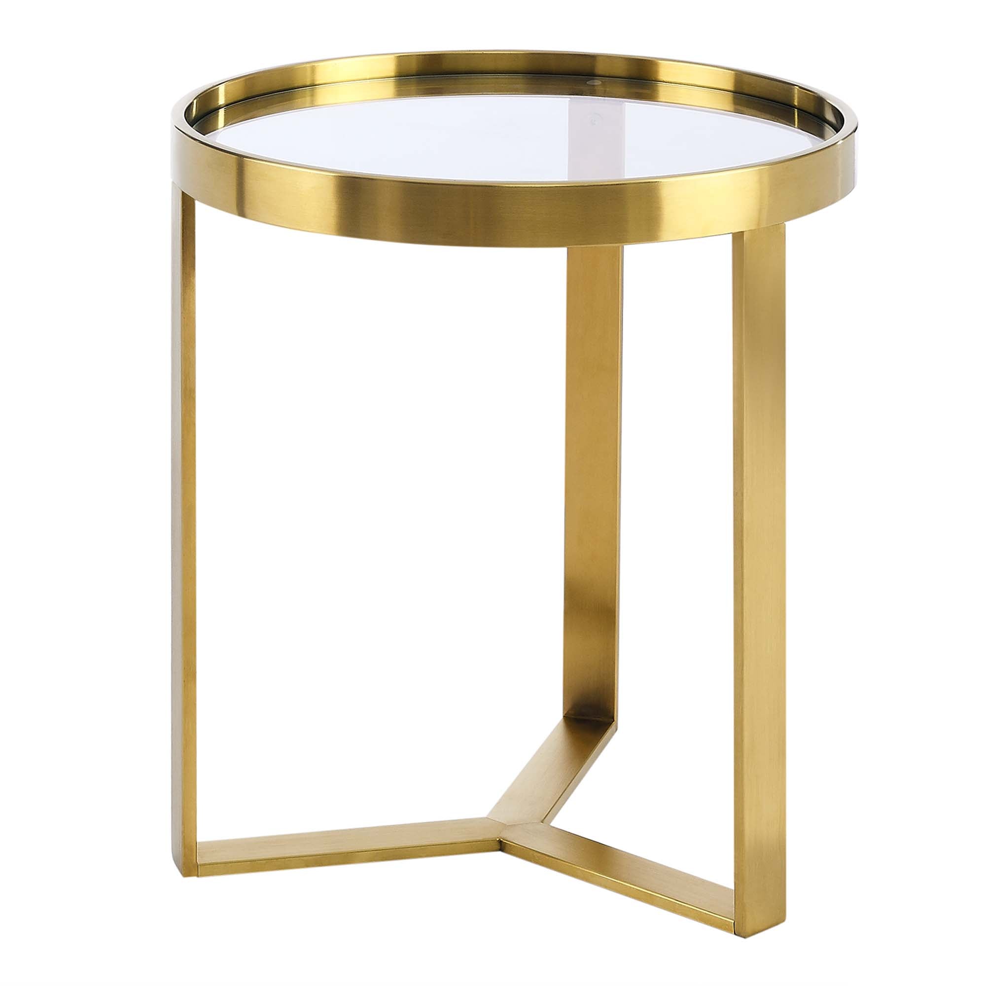 Riley Gold Accent Table - From Where - 