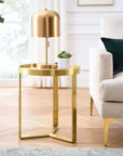Riley Gold Accent Table - From Where - 