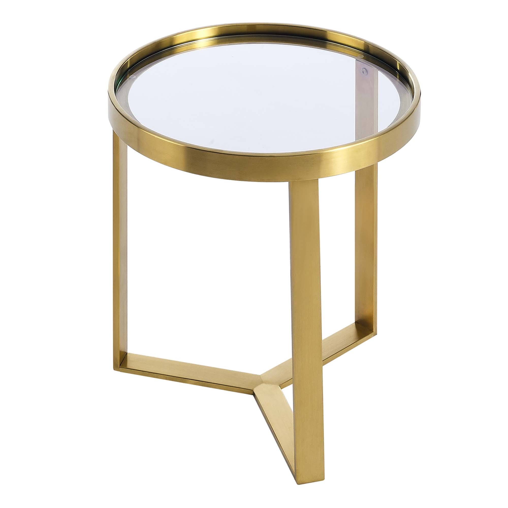 Riley Gold Accent Table - From Where - 