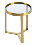 Riley Gold Accent Table - From Where - 