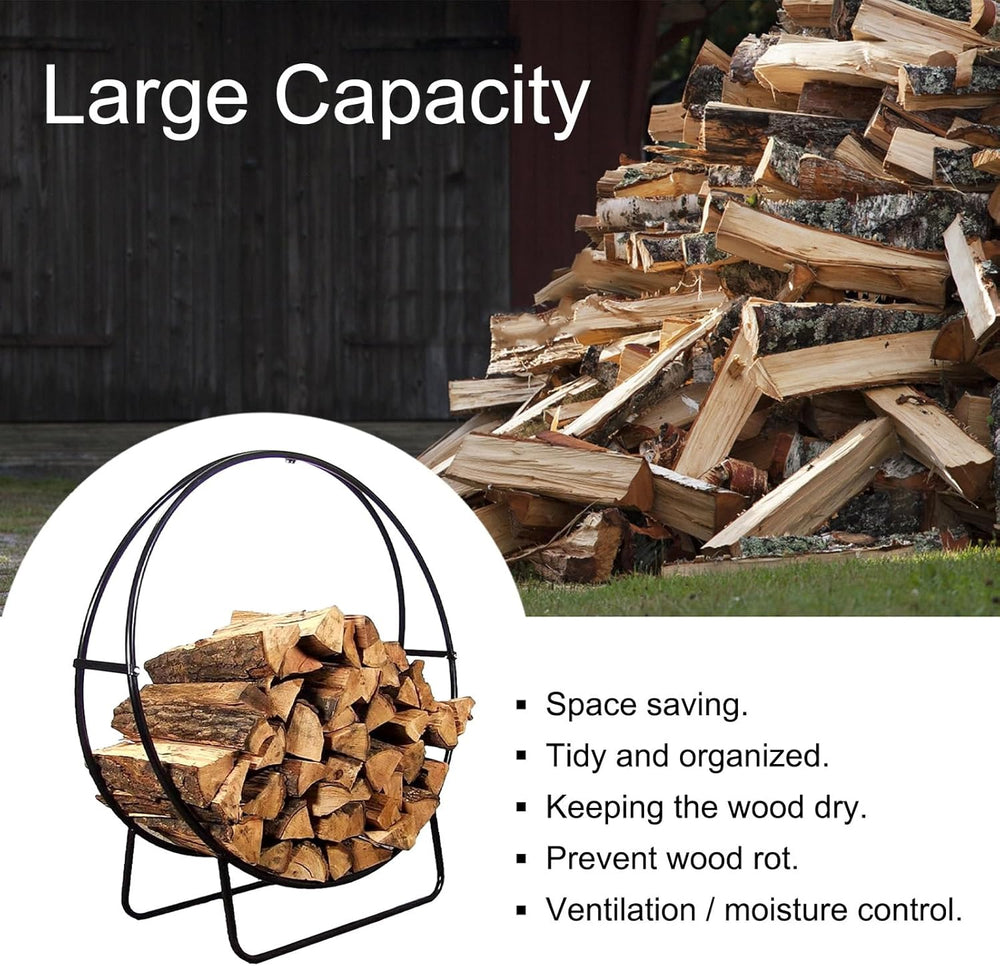 Ring Fireplace Firewood Storage Rack - From Where - 