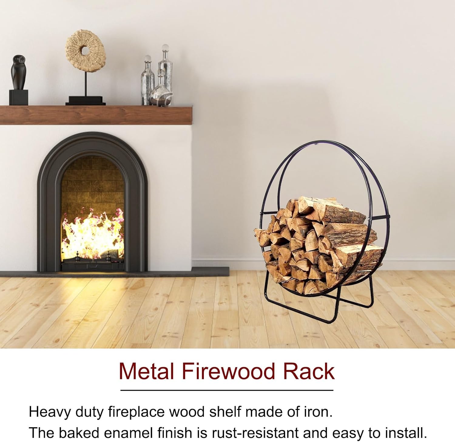 Ring Fireplace Firewood Storage Rack - From Where - 