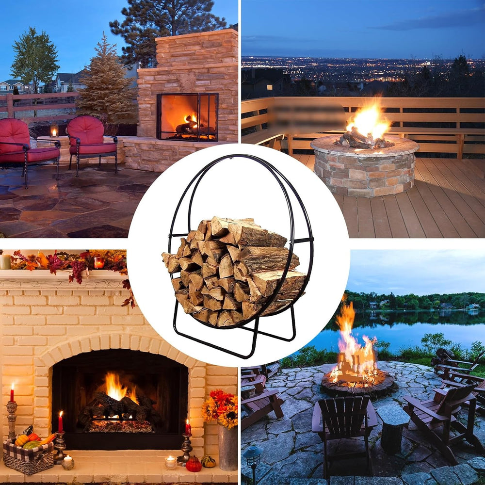 Ring Fireplace Firewood Storage Rack - From Where - 