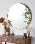 Rinlon Round Gold Mirror - From Where Finds - 