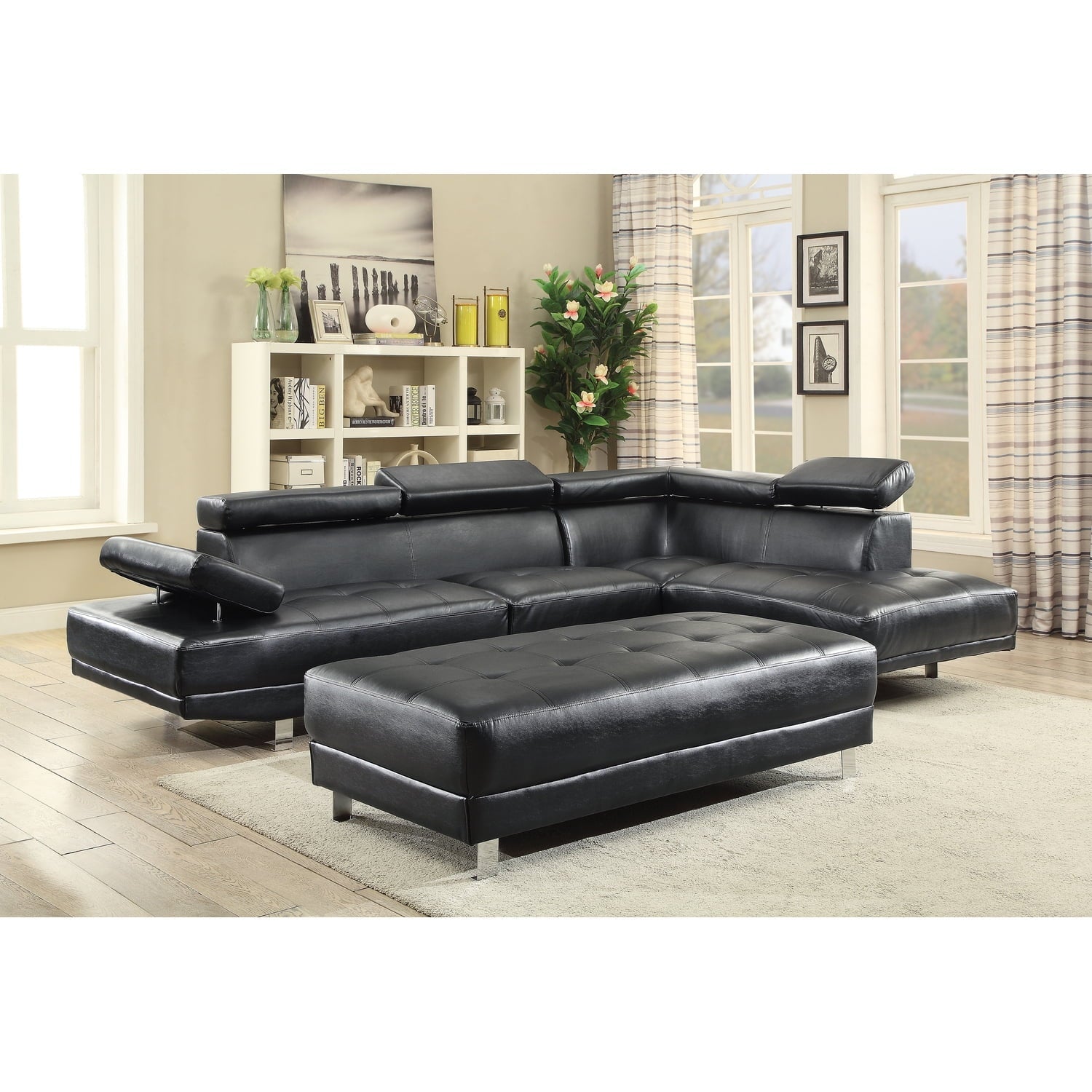 Riveredge Faux Leather Sectional - From Where - 
