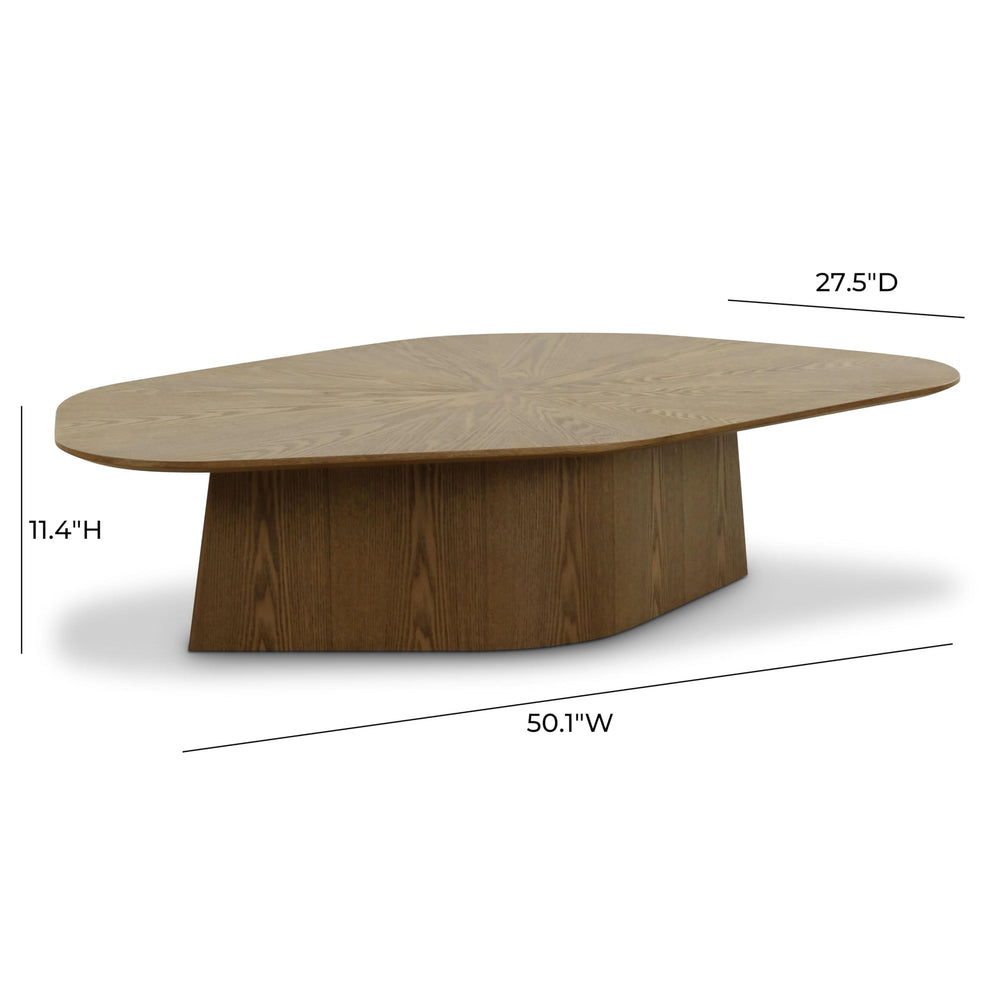 Roche Brown Ash Geometric Coffee Table - From Where Finds - 