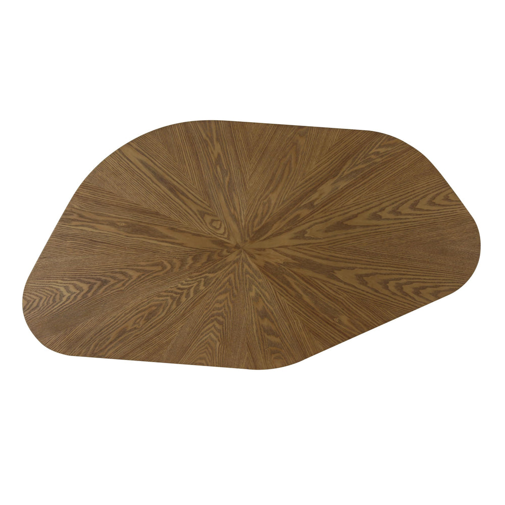 Roche Brown Ash Geometric Coffee Table - From Where Finds - 