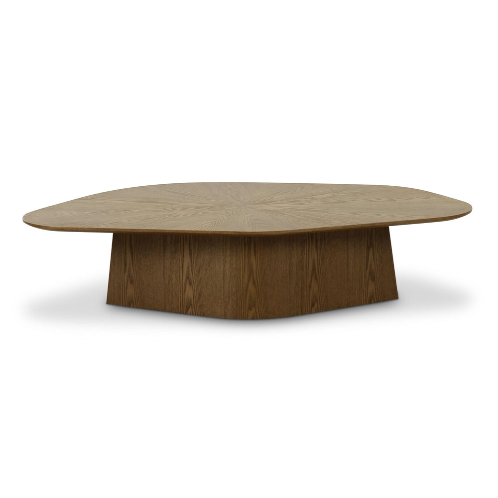 Roche Brown Ash Geometric Coffee Table - From Where Finds - 