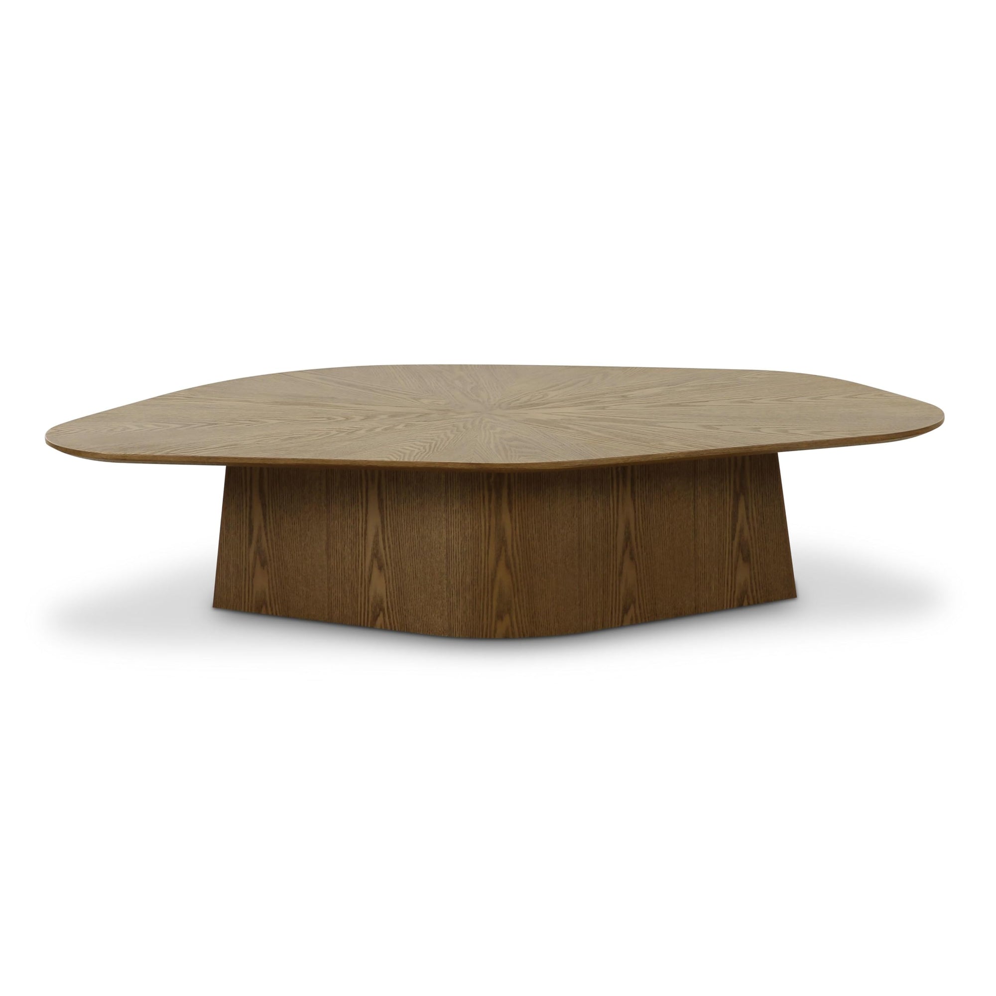 Roche Brown Ash Geometric Coffee Table - From Where Finds - 