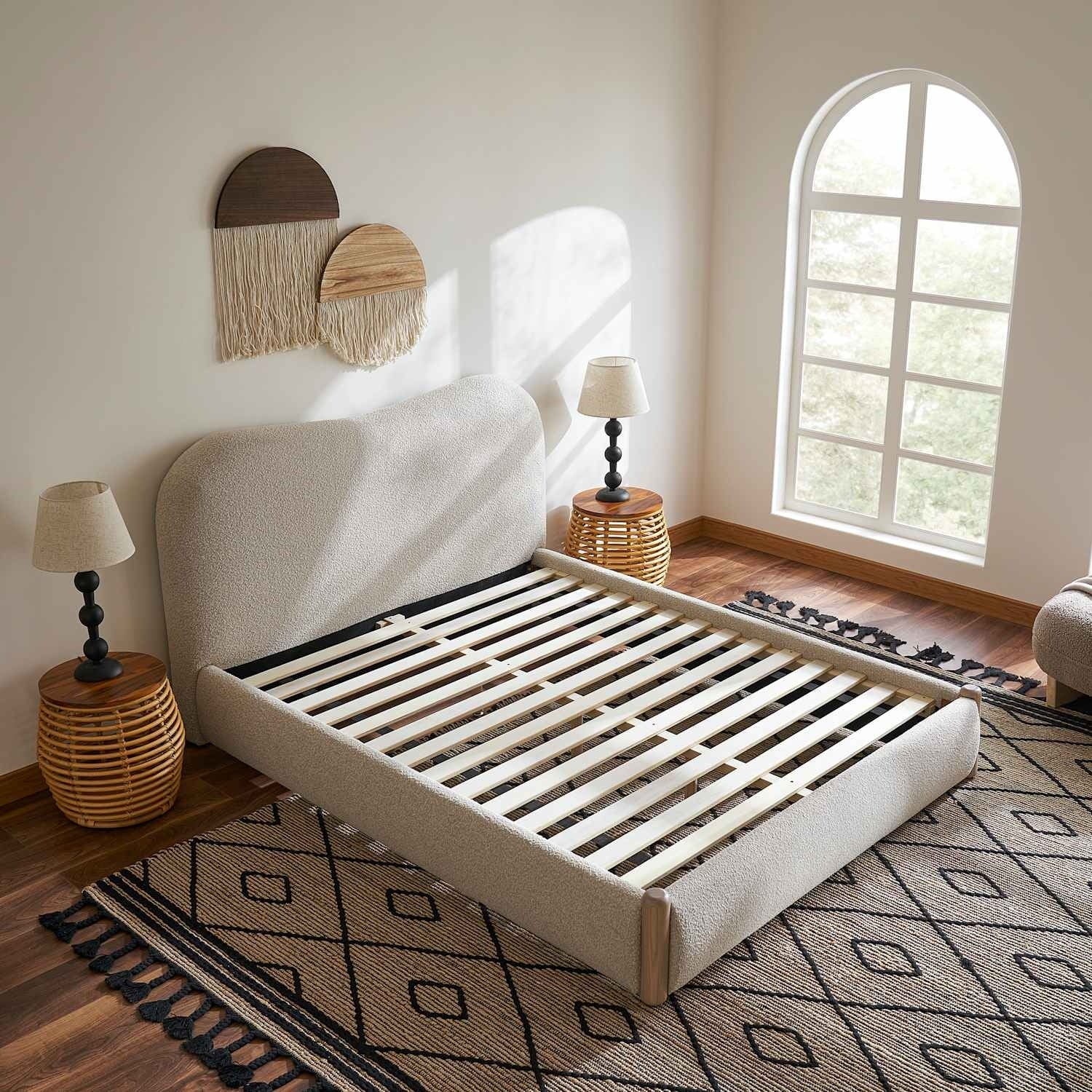 Rochelle Performance Bouclé Bed - From Where Finds -