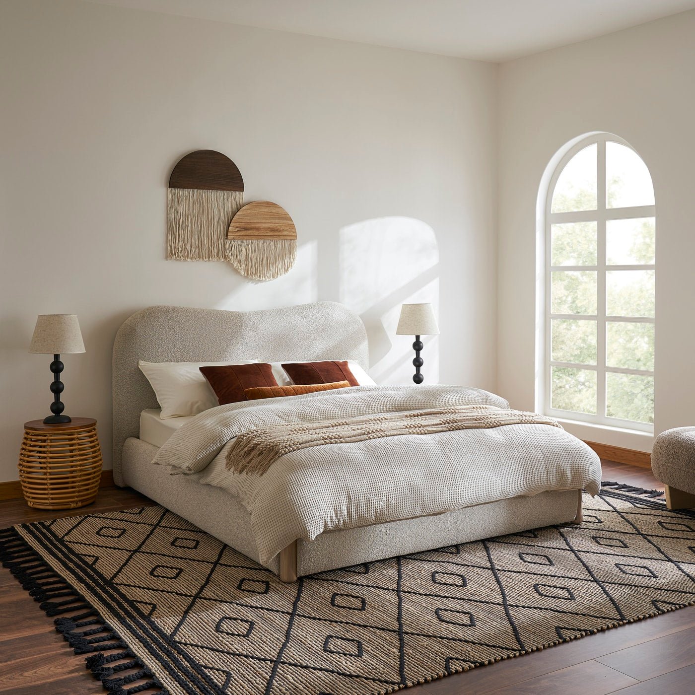 Rochelle Performance Bouclé Bed - From Where Finds -