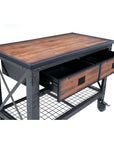 Rolling 48"W Butcher Block Top Workbench - From Where - 