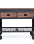 Rolling 48"W Butcher Block Top Workbench - From Where - 