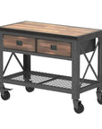 Rolling 48"W Butcher Block Top Workbench - From Where - 