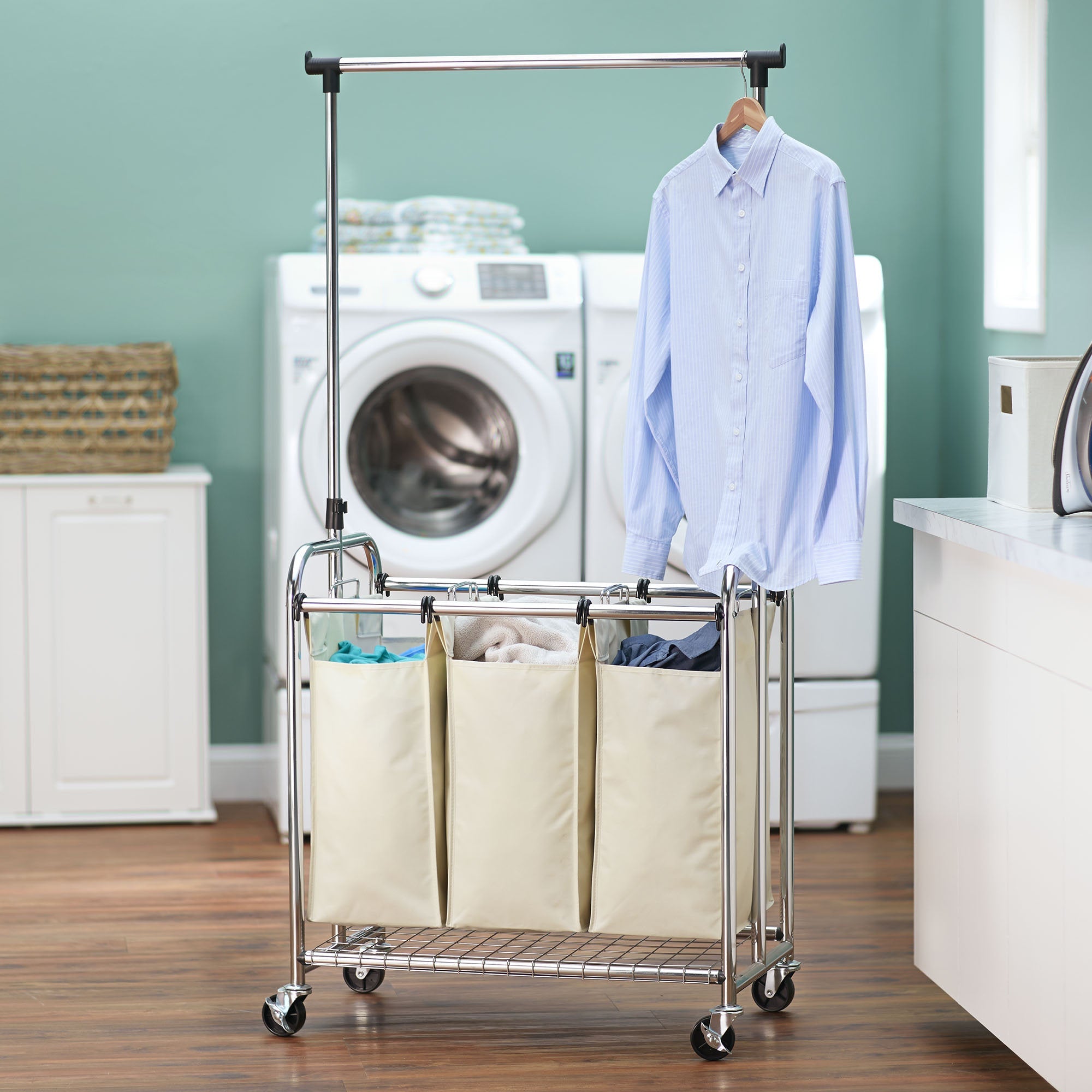 Rolling Laundry Center with Handles - From Where - 
