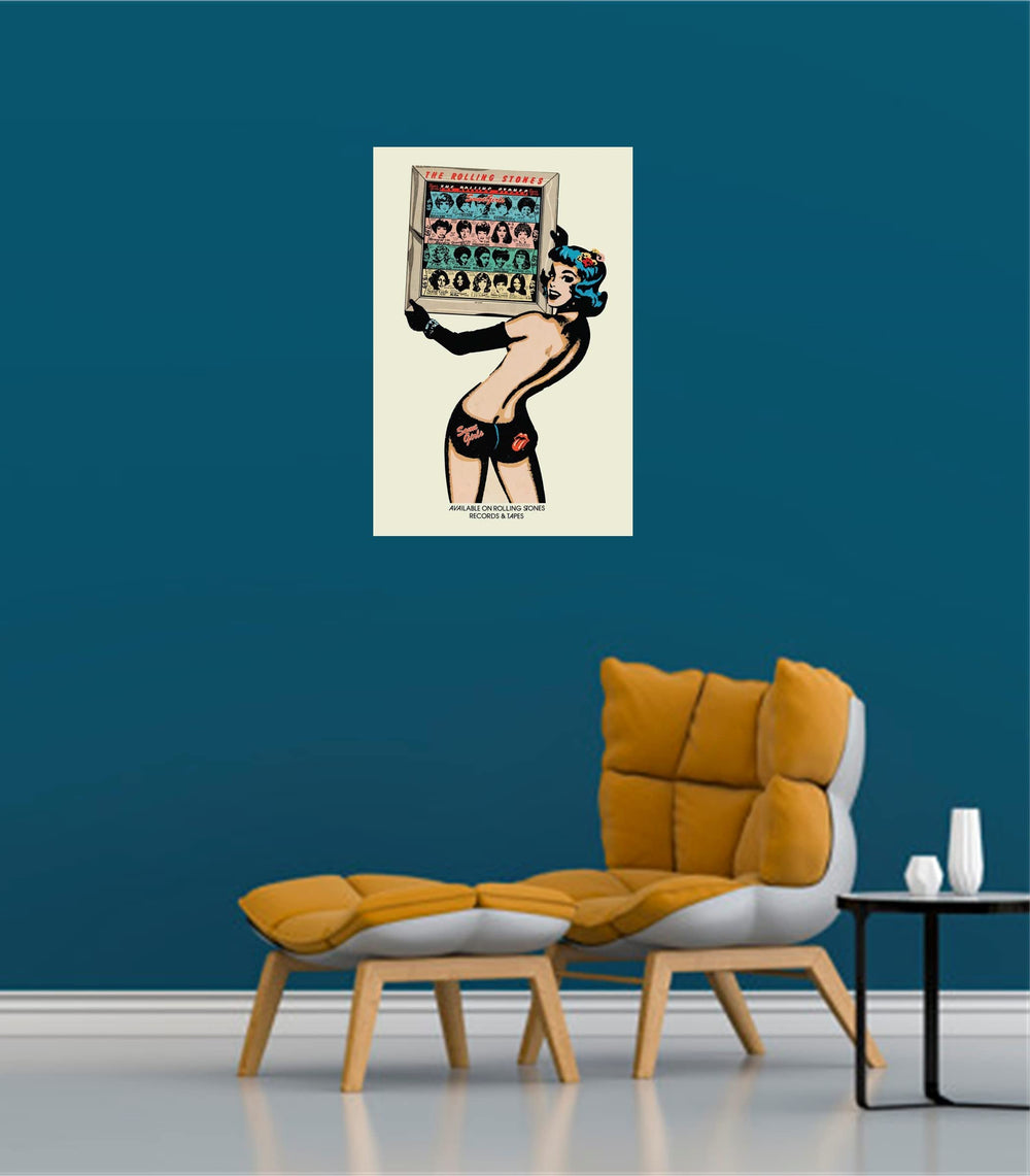 Rolling Stones Some Girls 1978 Art Poster - From Where - 