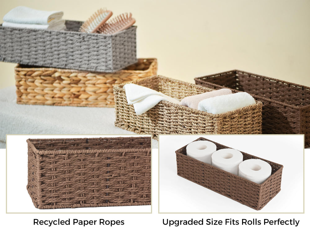 Rope Toilet Tank Topper Wicker Basket - From Where - 