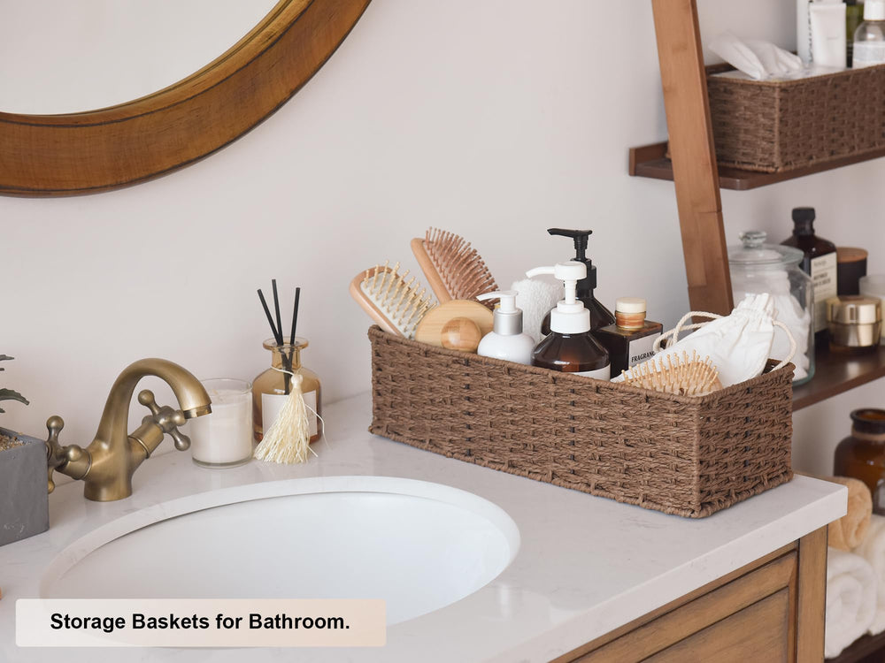 Rope Toilet Tank Topper Wicker Basket - From Where - 