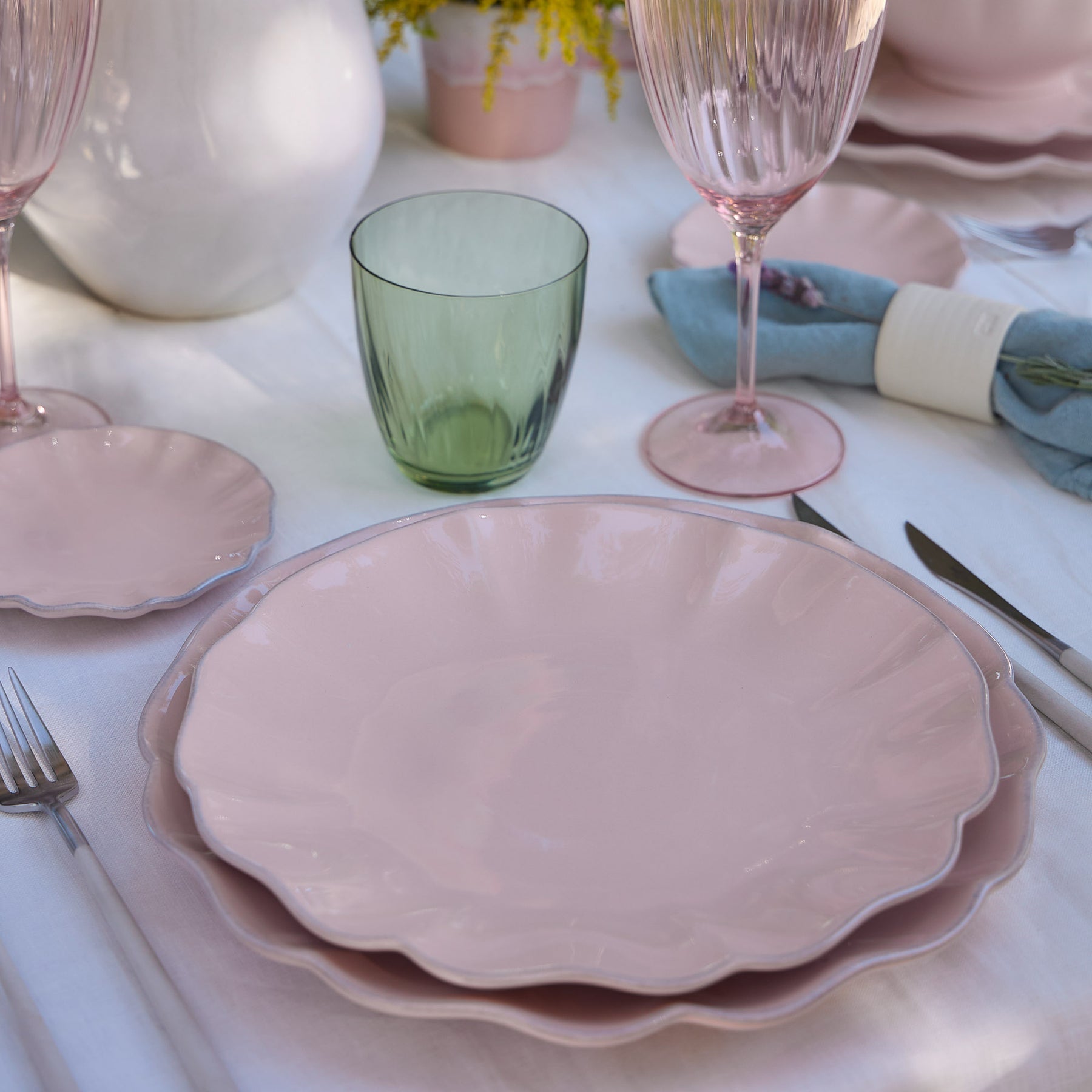 Rosa Dinner Plate (Set of 6) - From Where Finds - 