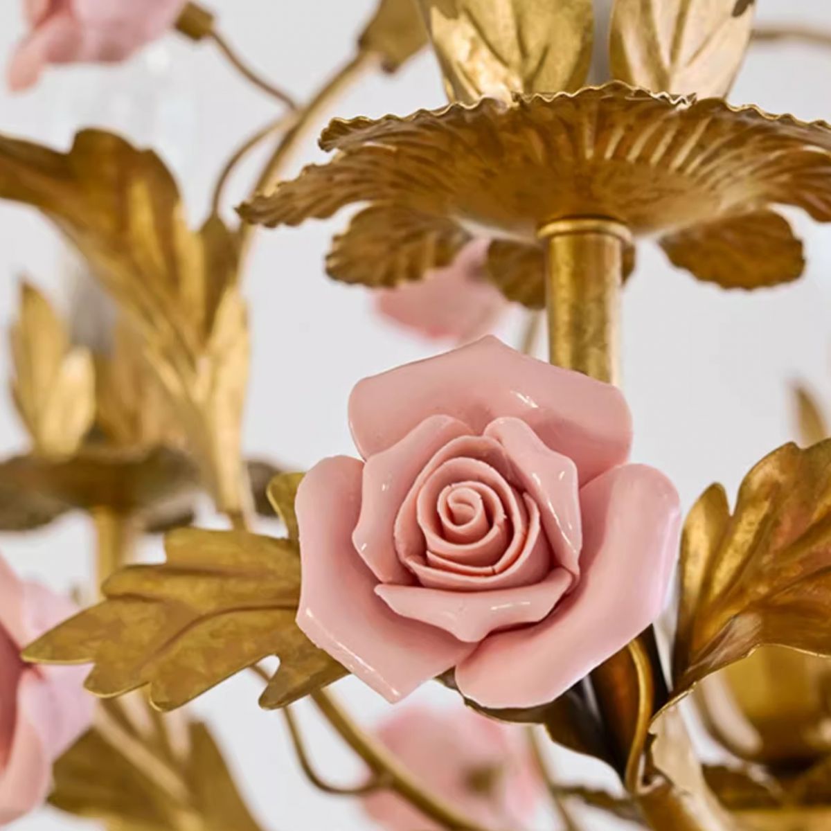 Rose Candelabra Metal Chandelier - From Where - 