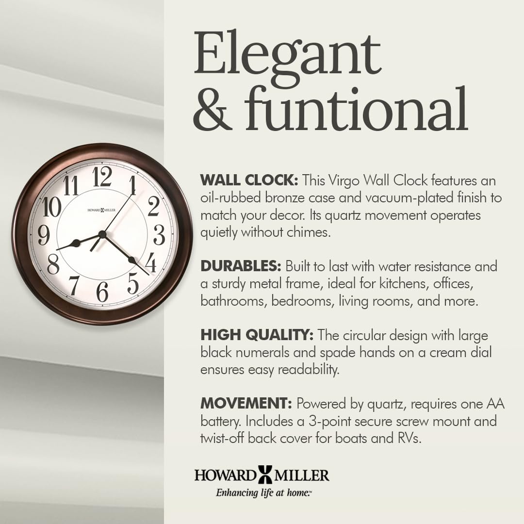 Round Analog Virgo Wall Clock - From Where - 