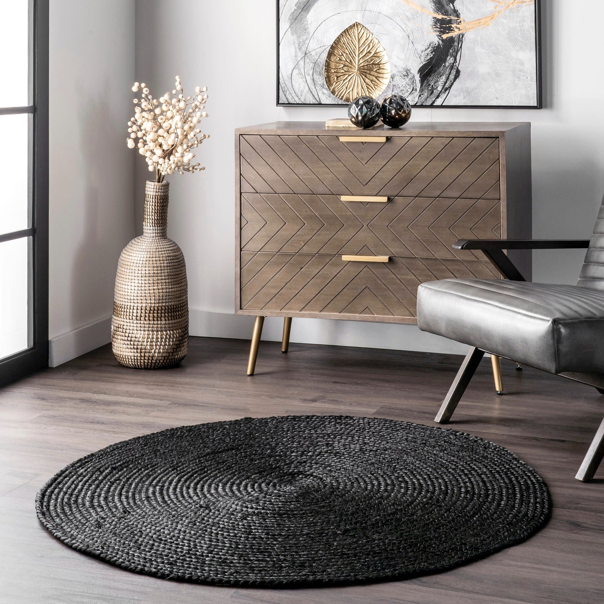 Round Braided Jute Rug - From Where Finds -