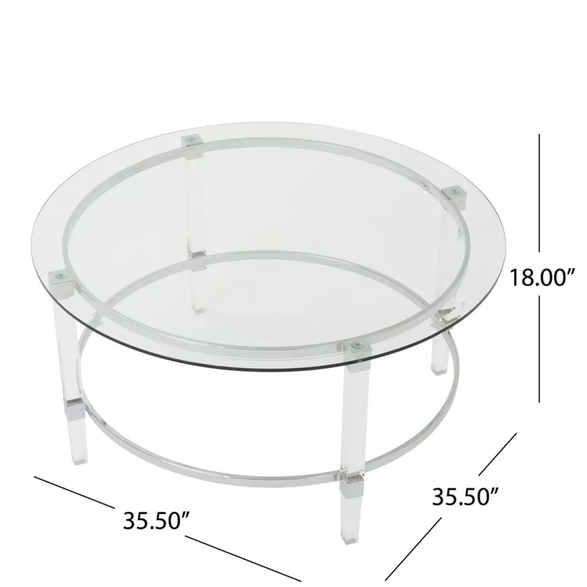 Round Clear Glass Coffee Table - From Where - 