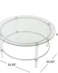 Round Clear Glass Coffee Table - From Where - 