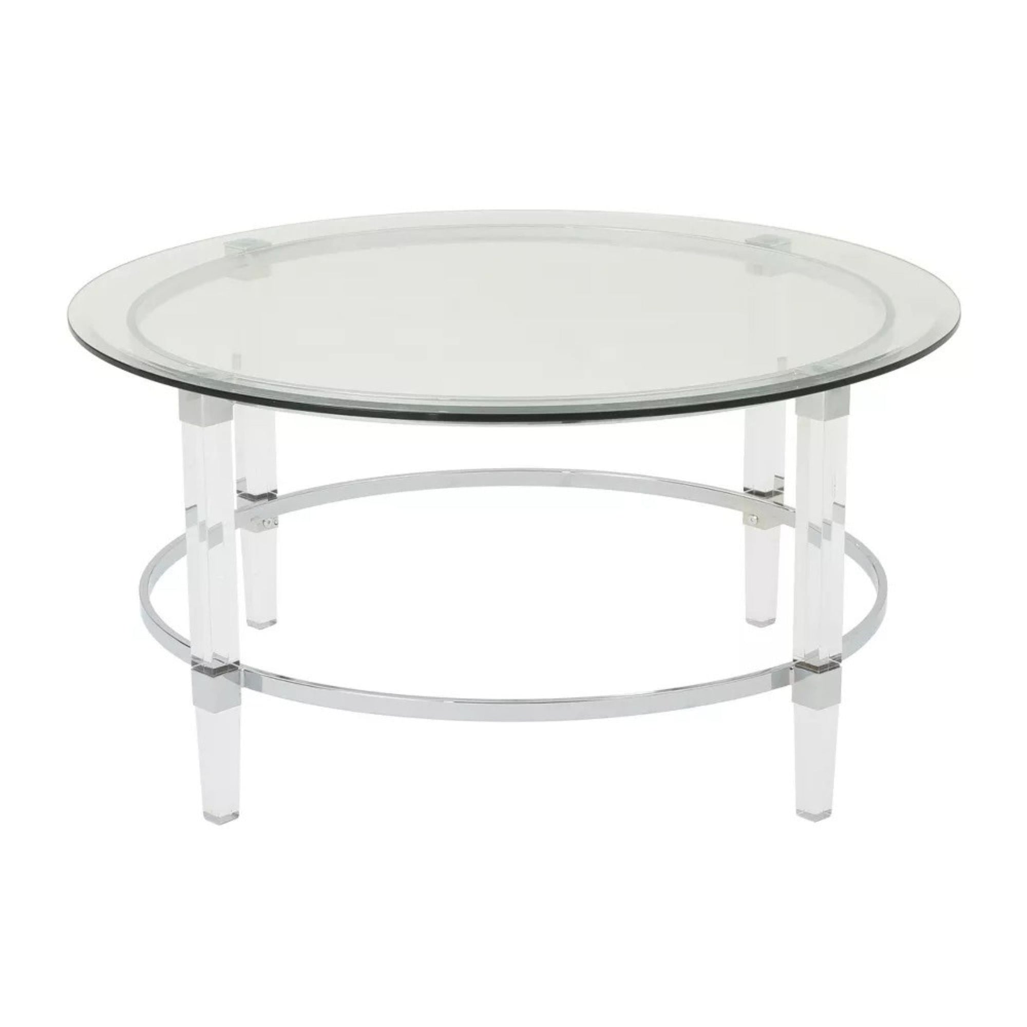 Round Clear Glass Coffee Table - From Where - 