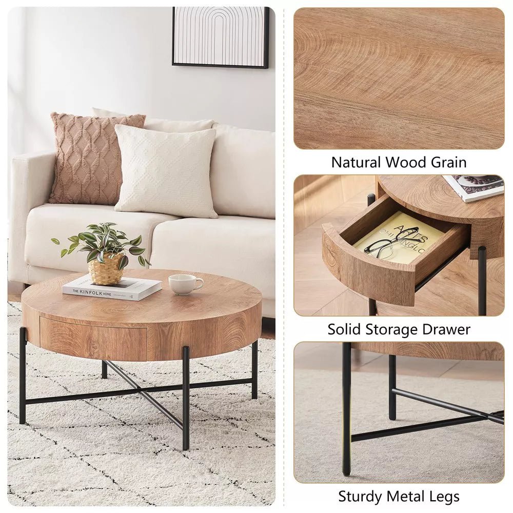 Round Coffee Table with Storage - From Where - 