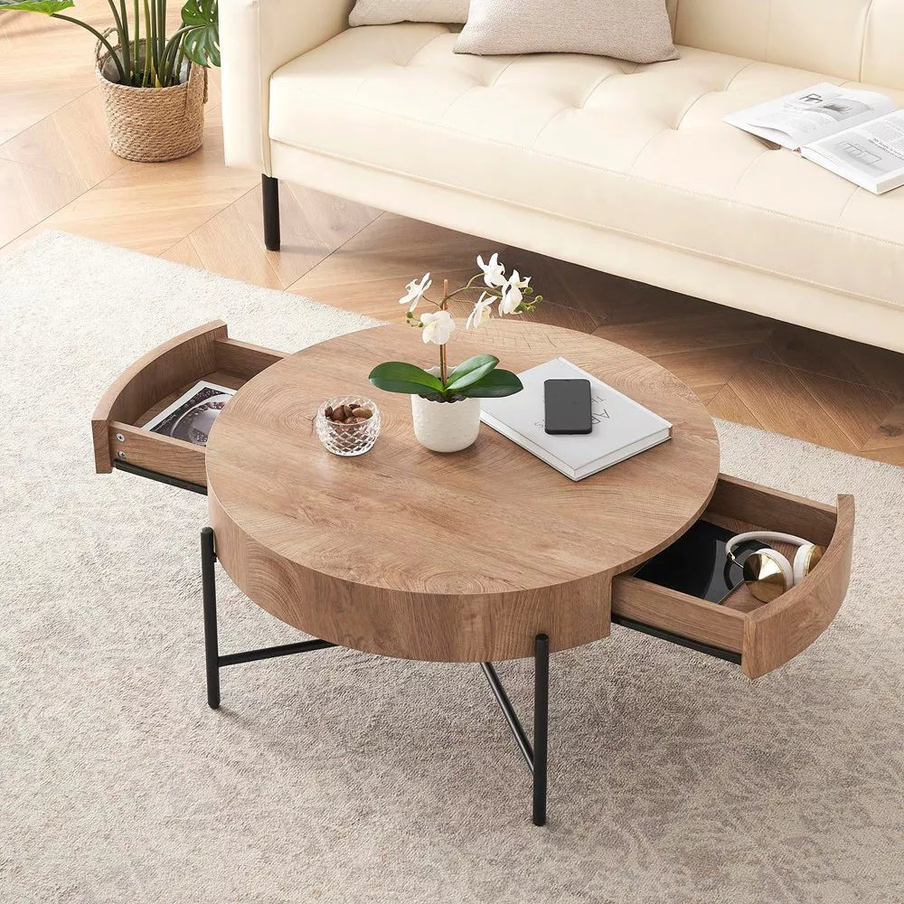 Round Coffee Table with Storage - From Where - 