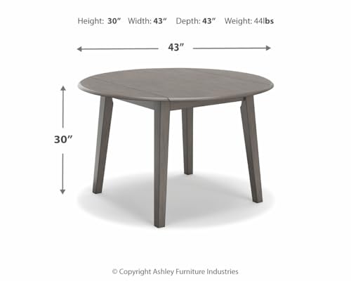 Round Dining Small Drop Leaf Table - From Where - 