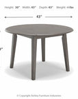 Round Dining Small Drop Leaf Table - From Where - 