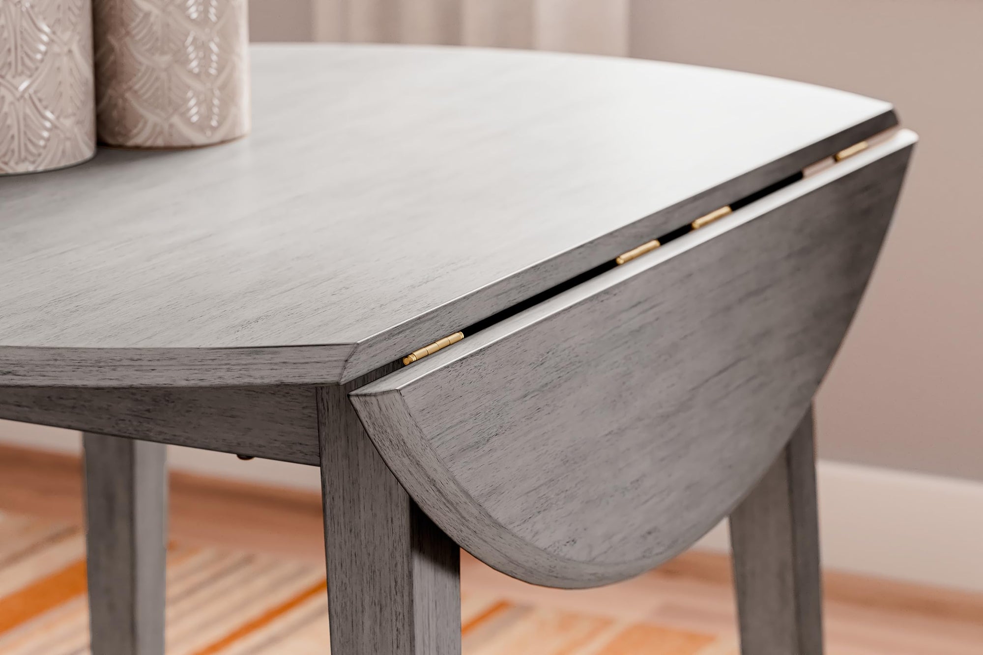 Round Dining Small Drop Leaf Table - From Where - 