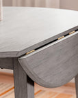 Round Dining Small Drop Leaf Table - From Where - 