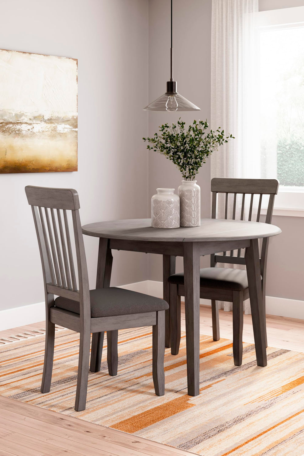 Round Dining Small Drop Leaf Table - From Where - 