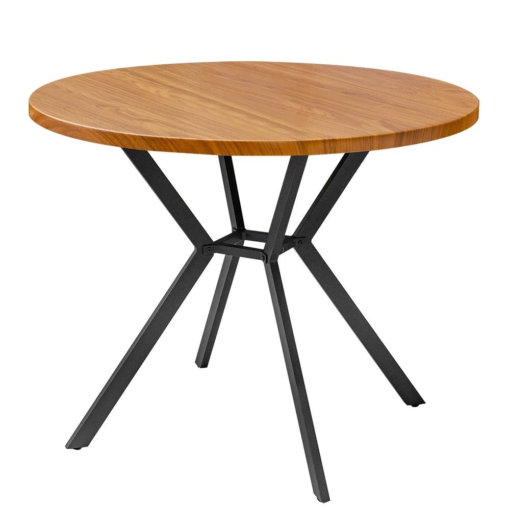 Round Dining Table with Cross Metal Legs - From Where - 