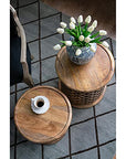 Round Indoor Wooden Nesting Side Tables (Set of 2) - From Where - 