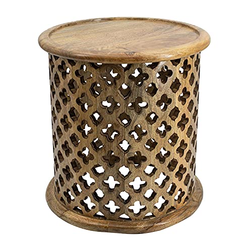 Round Indoor Wooden Nesting Side Tables (Set of 2) - From Where - 
