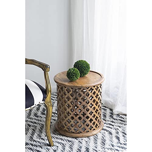 Round Indoor Wooden Nesting Side Tables (Set of 2) - From Where - 