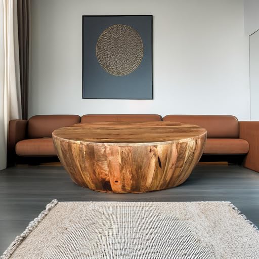 Round Mango Wood Coffee Table - From Where - 