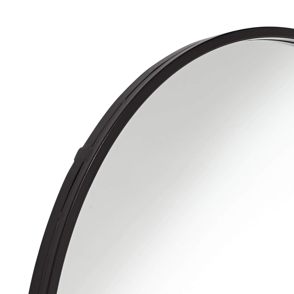 Round Matte Black Vanity Wall Mirror - From Where - 