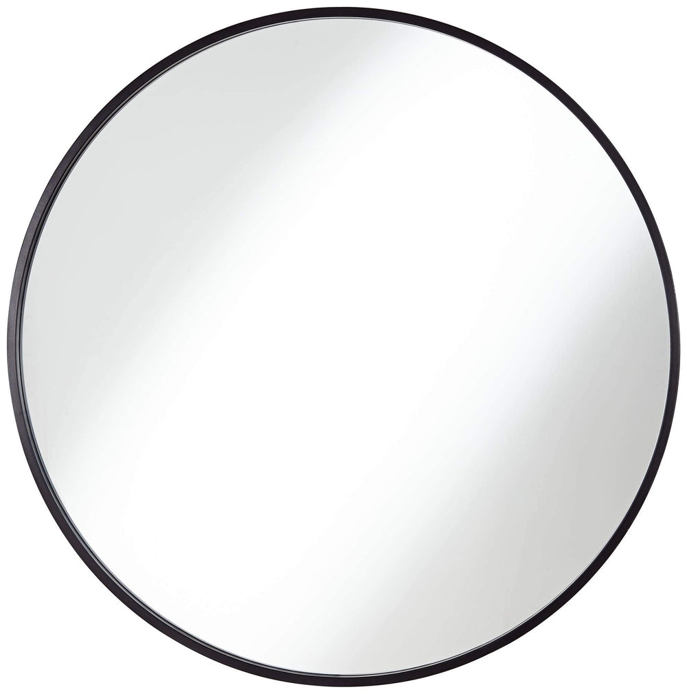 Round Matte Black Vanity Wall Mirror - From Where - 