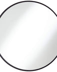 Round Matte Black Vanity Wall Mirror - From Where - 