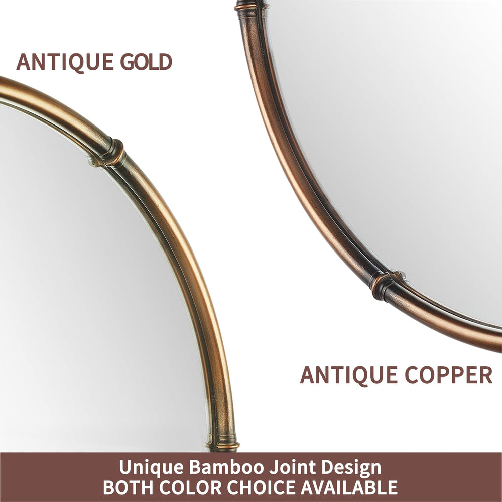 Round Metal Framed Accent Mirror - From Where - 